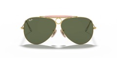 Ray-Ban RB3138 001 58mm Shooter Gold Sunglasses