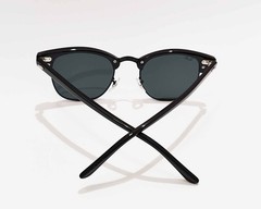 Ray-Ban Sunglasses RB3016 Clubmaster Marble Black Frame Dark Grey Lenses 51mm