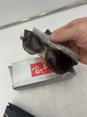 Ray-Ban RB4187 856/13 Chris Havana Rubber Frame Brown Tortoise Lens Sunglasses