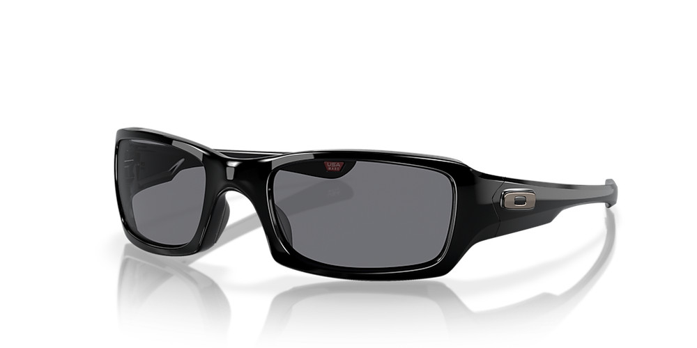 Oakley Fives Squared Polished Black/Grey 54 mm Sunglasses OO9238-0454