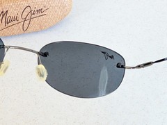 Maui Jim Sport Kailua MJ 453-02 Gunmetal Grey Polarized Rimless Wire Sunglasses