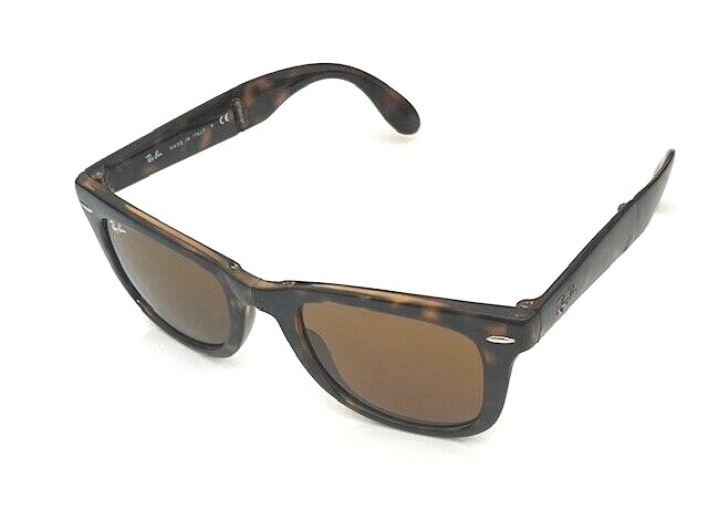 RAY BAN Folding Wayfarer 4105 710 Authentic BROWN50mm Sunglasses-Great condition