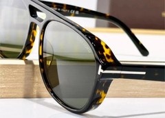 Tom Ford Rosco Sunglasses TF1022 Havana/Green 58-16-140mm With Case New