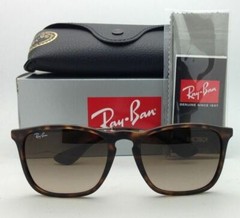 New RAY-BAN Sunglasses RB 4187 856/13 54-18 Rubber Havana w/ Brown Gradient lens