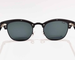 Ray-Ban Sunglasses RB3016 Clubmaster Marble Black Frame Dark Grey Lenses 51mm