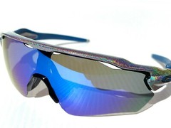 NEW Oakley RADAR EV Path HOLOGRAPHIC Polarized Galaxy Blue Mirror Sunglass 9208