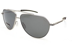 Bolle Livewire Polarized Sunglasses Matte Silver with TNS Grey Lenses BS142002