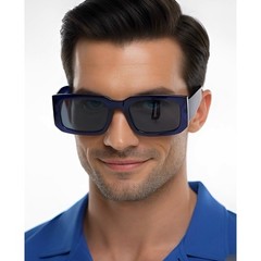 Sunglasses Men Designer Square Black Lens Fashion Shades Classic Retro Lentes
