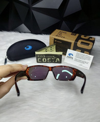 Costa Style Tortoise Tuna Alley Sunglasses Blue Mirrored Polarized Lens Case Box