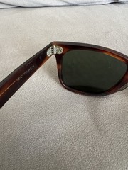 VINTAGE B&L RAY BAN GLOSSY THICK TORTOISE WAYFARER 5024 SUNGLASSES 80s