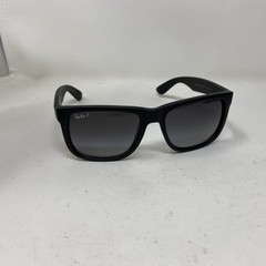 Ray-Ban JUSTIN RB4165 622/T3 MATTE BLACK W/ GRAY POLARIZED LENS SUNGLASSES O906