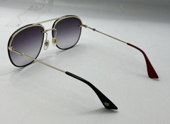 AUTHENTIC GUCCI SUNGLASSES 62-16-145 GG0227S 001 GOLD /GRAY LENSES MADE IN ITALY
