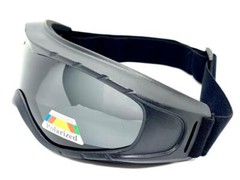 Men’s Large MOTORCYCLE Riding Padded GOGGLES Polarized Lens Protective Eyewear