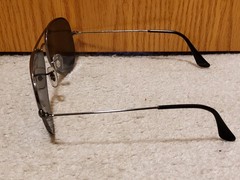 Ray Ban RB 3025 Aviator Sunglasses Italy Blk-Blk 58-14-135mm with Case