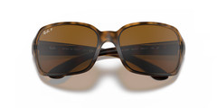Ray-Ban RB4068 Polarised Sunglasses Tortoiseshell Brown Lens New w/ Box