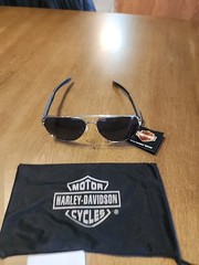 Marcolin Harley-Davidson Aviator Style Smoked Lens Sunglasse with Branded Cloth