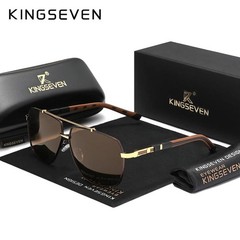 KINGSEVEN Polarized Sunglasses UV400 Square Frame Driving Outdoor Eyewear