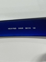 HUGO BOSS HG0176/S 0VKIR MATTE BLACK/BLUE MEN’S TINTED UV SUNGLASSES 58-16-140mm
