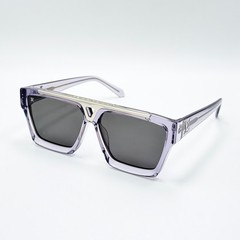 Louis Vuitton Z1502E Evidence Square Sunglasses Gray Clear Black Lens 61-13-145