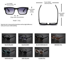 Retro Punk Square Sunglasses UV400 Unisex Outdoor Fashion Protective Frame