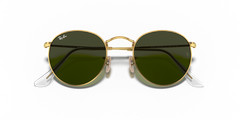 Ray-Ban Round Metal Polished Gold/G-15 Green 50 mm Sunglasses RB3447 001 50-21