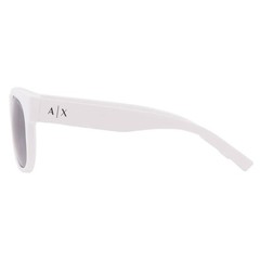 Armani Exchange Grey Mirror Silver Square Men’s Sunglasses AX4128SU 83156G 55