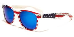 USA AMERICAN FLAG STARS & STRIPES PATRIOTIC SQUARE SUNGLASSES CLASSIC RETRO 80s