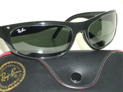 RAY-BAN RB4033 601 PS SHOT RECTANGLE G15 UV CRYSTAL LENS GLOSSY BLACK SUNGLASSES