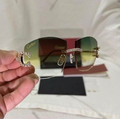 🇺🇸 USA Shipped C Green Yellow Lens Frameless & Gold Frame 🔥🇺🇸