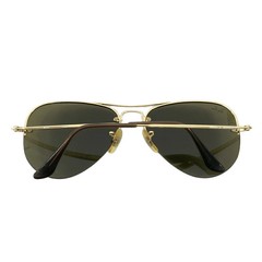 RAY BAN Ray Ban RB3214 RIMLESS AVIATOR sunglasses teardrop gold 59 14 Used men s