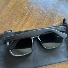 Electric Knoxville Square Sunglasses Black Plastic Frame Tinted Lens 135mm