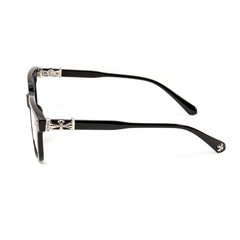 Men Women Clear Lens Designer Classic Black Silver Plated Cross Glasses