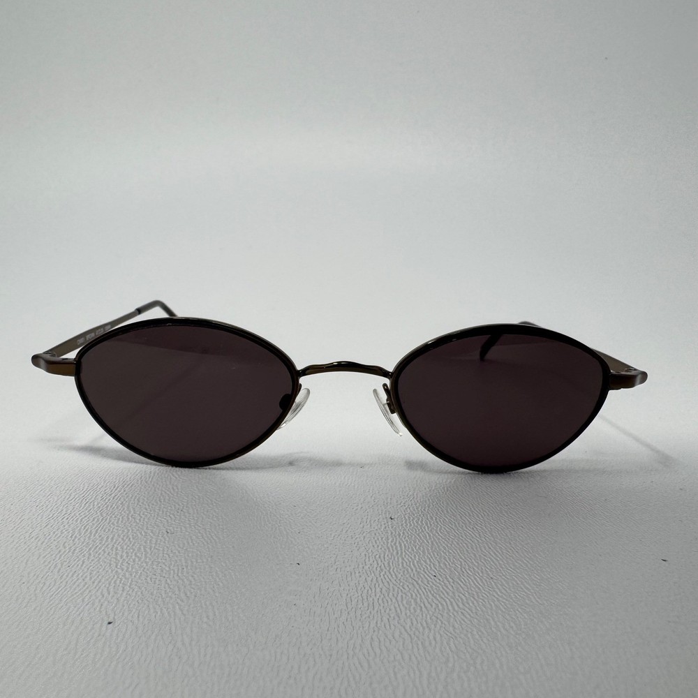 Chelsea Morgan CM001 Brown Oval Sunglasses 47-20-135mm Vintage Style Eyewear