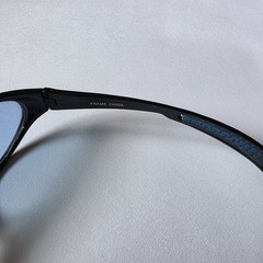 Black Wrap Sunglasses Blue Plastic Lens Solid Style AWA 19520