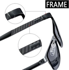 Sports Polarized Sunglasses for Men – Mens Sports Glasses Metal Frame (Blue)