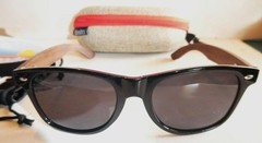 Woodies Walnut Wood “Reviewtrackers” Wooden Sunglasses With Case-NEW