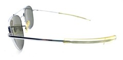 General Optical Silver Aviator Sunglasses Black Lens 140 USA Designer Men Women