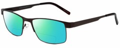 Gotham Style 11 Mens Designer Polarized BIFOCAL Reading Sunglasses in Brown 59mm