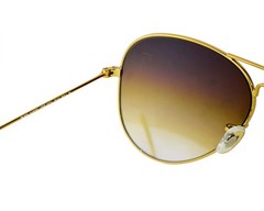 Ray-Ban Sunglasses RB3025 Aviator Gradient Gold Frame Light Brown Lens 58mm