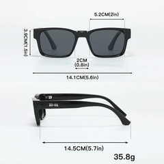 Quality Square Polarized Sunglasses Men Metal Core UV400 Unisex Sun Glasses