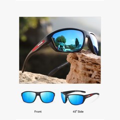 KDEAM Square Polarized Thick Frame Sunglasses Men Women Driving Riding Glasses