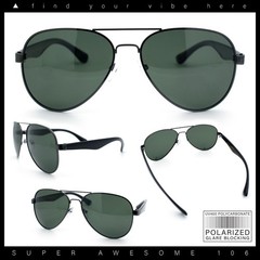 SA106 Polarized Pilot Aviator Sunglasses for Men UV400 Metal Frame
