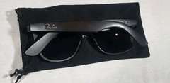 Ray-Ban Wayfarer Sunglasses Blue Polarized, Black, Unisex 3018C