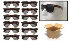 12 Pairs Tortoise SUNGLASSES dark lens Lot new classic for Men & Women
