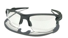 NEW* Oakley FLAK 2.0 XL in LEAD Steel w PHOTOCHROMIC Clear Sunglass 9188-16