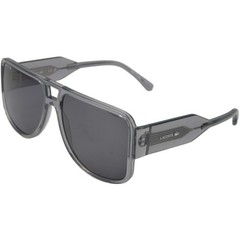 Lacoste Unisex Adult Sunglasses L6056S – Light Grey with Solid Grey Lens