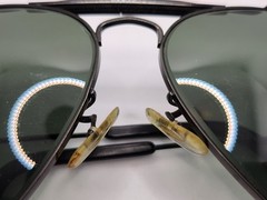 Vintage 90s Rayban B&L Aviator Pilot Sunglasses Black Frame Made In USA