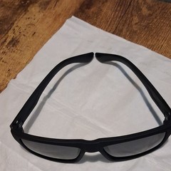 Men’s Square Polarized Sunglasses, Lightweight Black Plastic Frame Gray Lenses