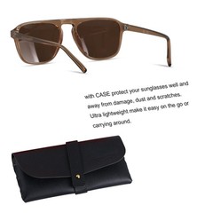 Square Aviator Sunglasses Polarized Mens Womens UV Protection Sun glasses 2 P…