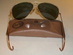 58mm VINTAGE B&L RAY BAN COIL WRAP-AROUNDs G15 GOLD PLATED AVIATOR SUNGLASSES